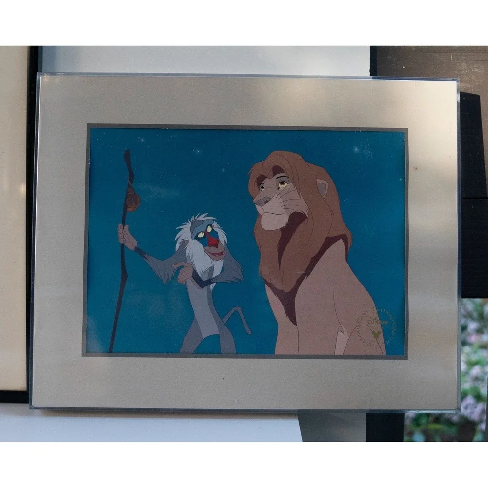 Disney Store Framed Lithograph Lot - Lion King 1995 Pinocchio 1993 Aladdin 1993 - Picture 4 of 4